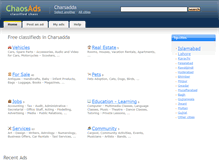 Tablet Screenshot of charsadda.chaosads.pk