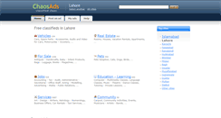 Desktop Screenshot of lahore.chaosads.pk