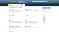 Desktop Screenshot of lincolnshire.chaosads.co.uk