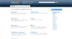 Desktop Screenshot of cagayandeorocity.chaosads.ph